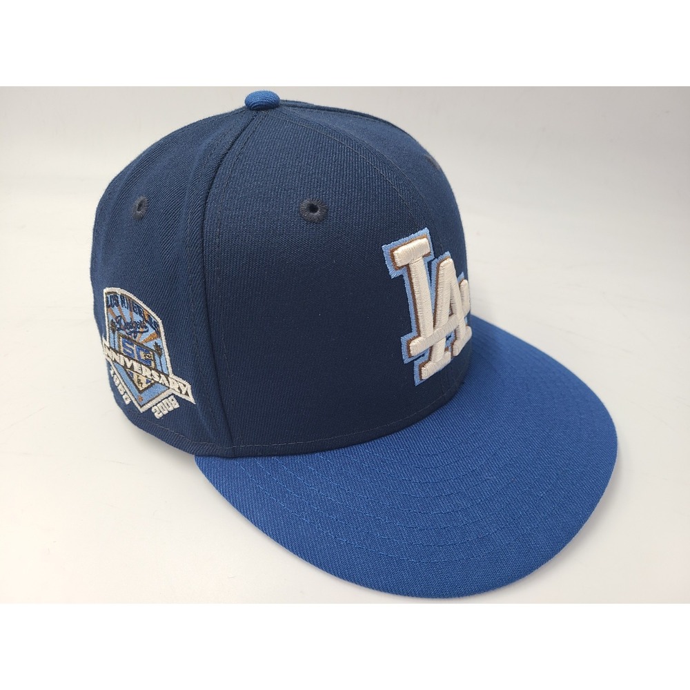 Los Angeles Dodgers 50th Anniversary‎ Patch New Era 59Fifty Fitted 7 Hat Cap MLB